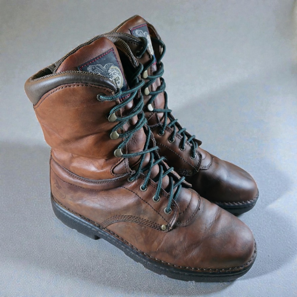 Georgia Eagle Light 8" Work Boots CG8083 Leather Mens 13 M *Great Shape Soft Toe